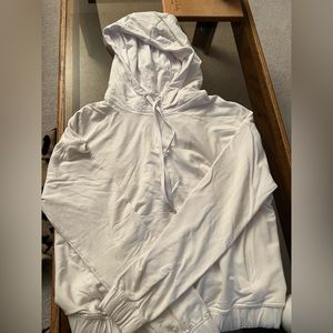 White lululemon hoodie with open back detailing